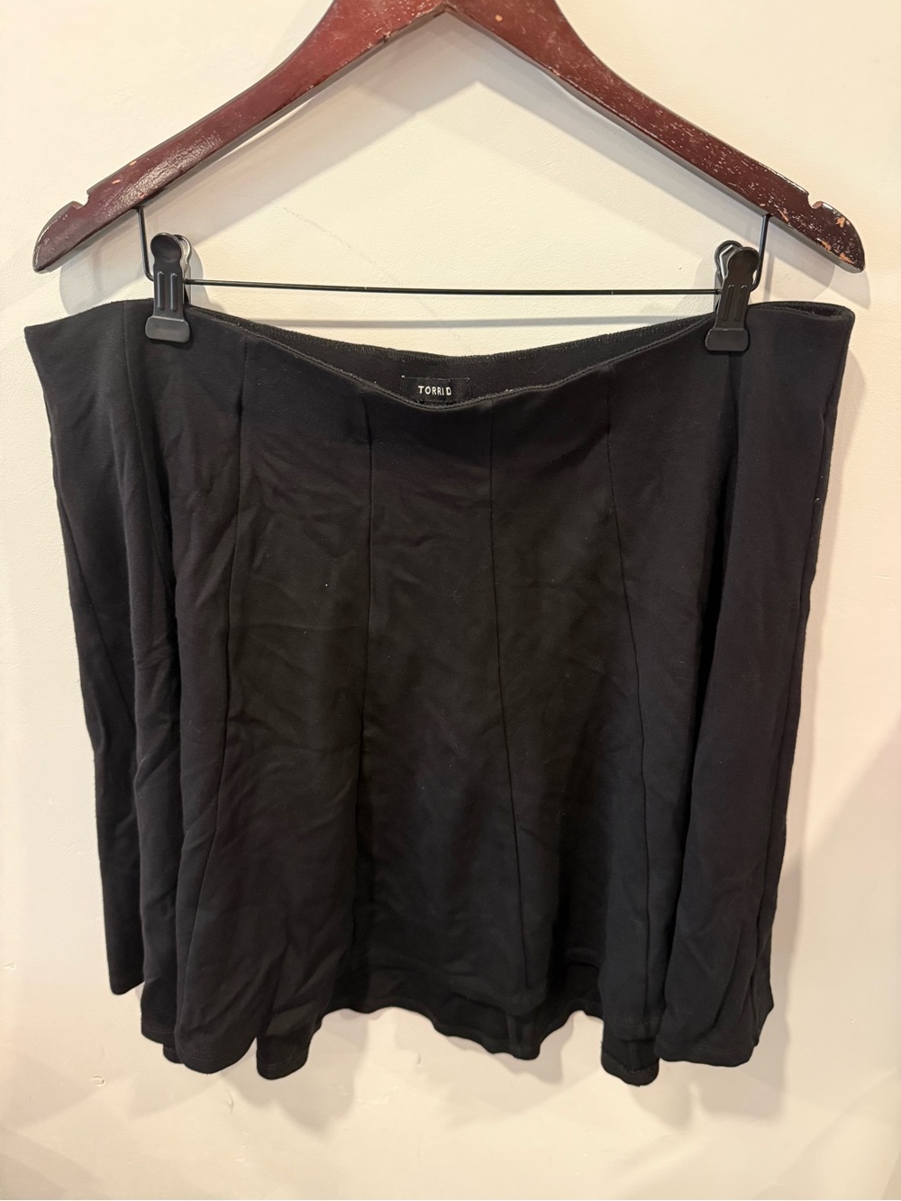 torrid Black A-Line Stretch Panel Skirt